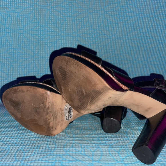 Black Aldo chunky heels size 7 1/2 - Picture 4 of 4